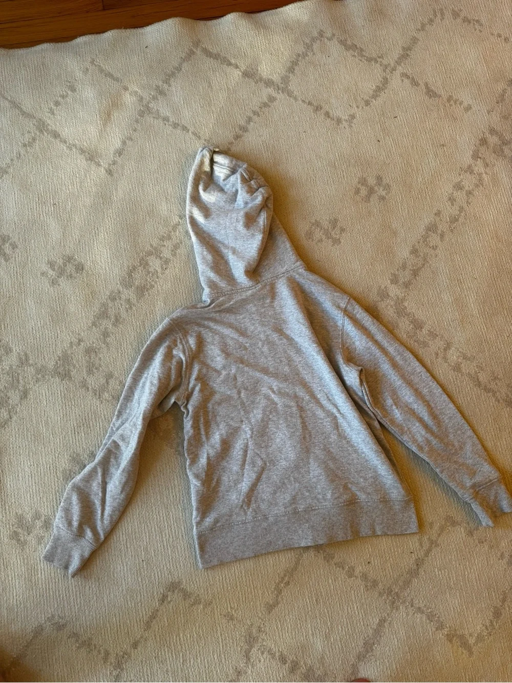 New Balance Light Gray Hoodie with White Logo
